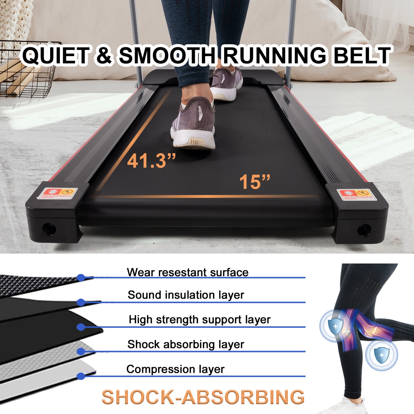 FYC Office Desk Treadmill for Home with Remote Control - Lightweight Foldable Treadmill (JK1608-2)