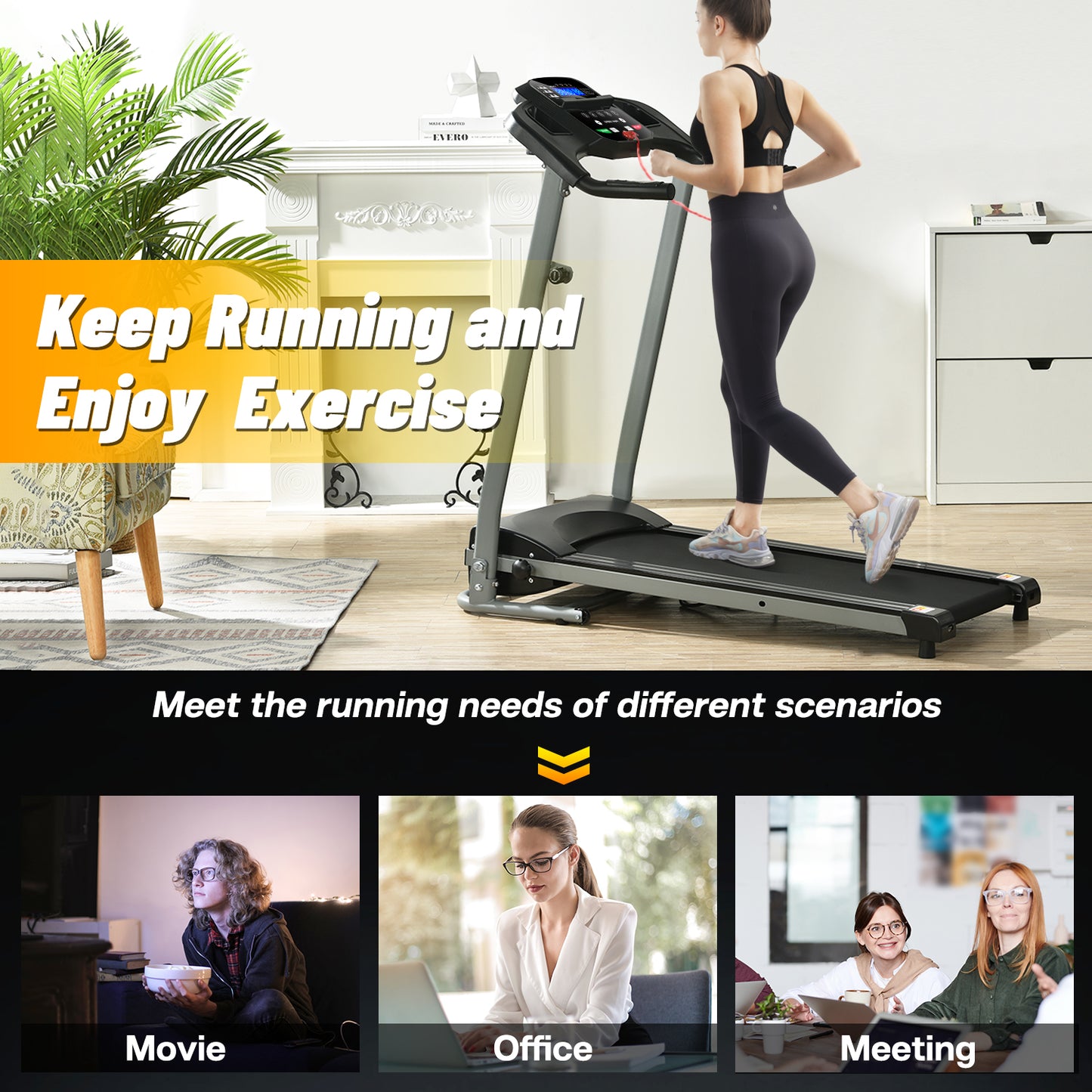 FYC Folding Treadmill for Small Apartment, Easily Install Space Save (JK106)