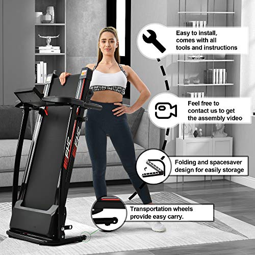 FYC Folding Treadmill for Home Portable Electric Motorized Treadmill with Incline (JK0805E-1)