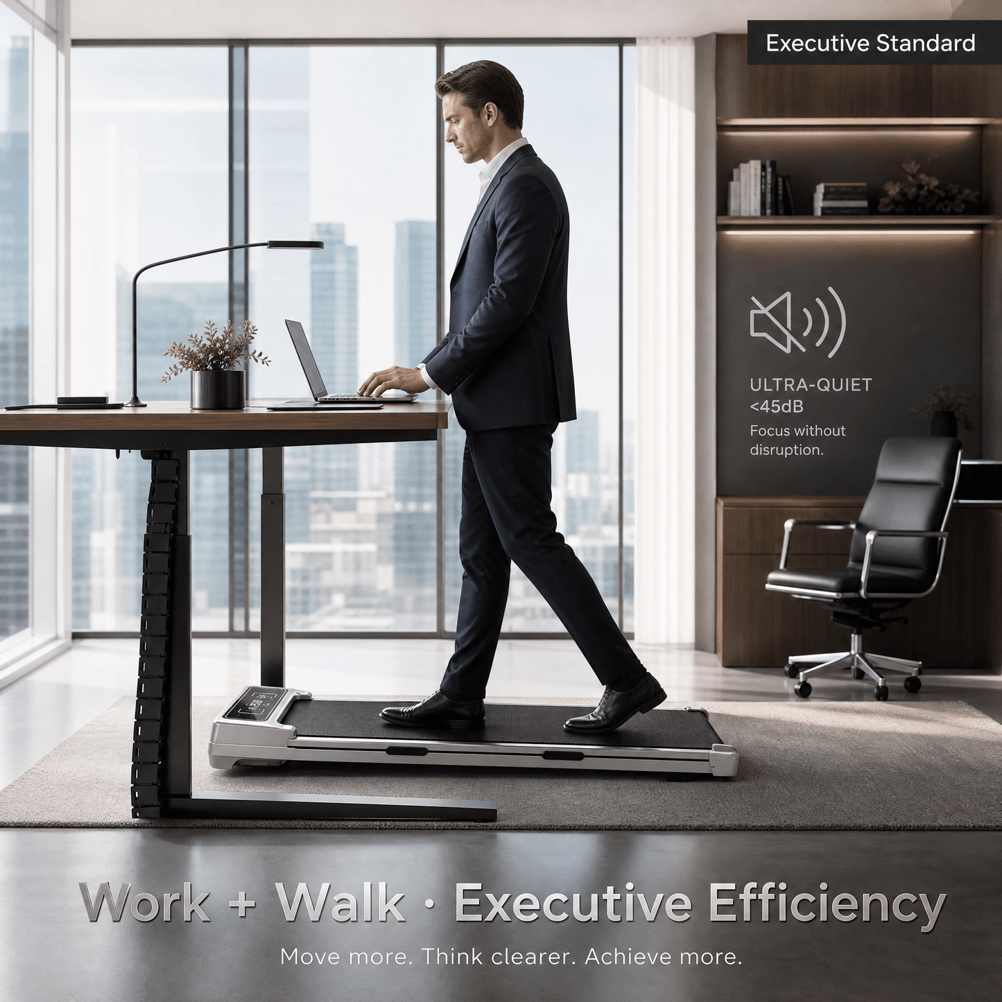 FYC Walking Pad Treadmill with 15% Auto Incline, 350 lbs Capacity 3.5HP Ultra Quiet Brushless Motor, 0.5-6MPH Speed, Bluetooth Speaker & APP, Under Desk Treadmill for Home Office Hiking