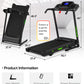 FYC Folding Treadmill for Home with Incline / Bluetooth, 3.5HP 330lb Weight Capacity Portable Electric Treadmill for Home Gym Exercise Running Walking Easy Assembly Green