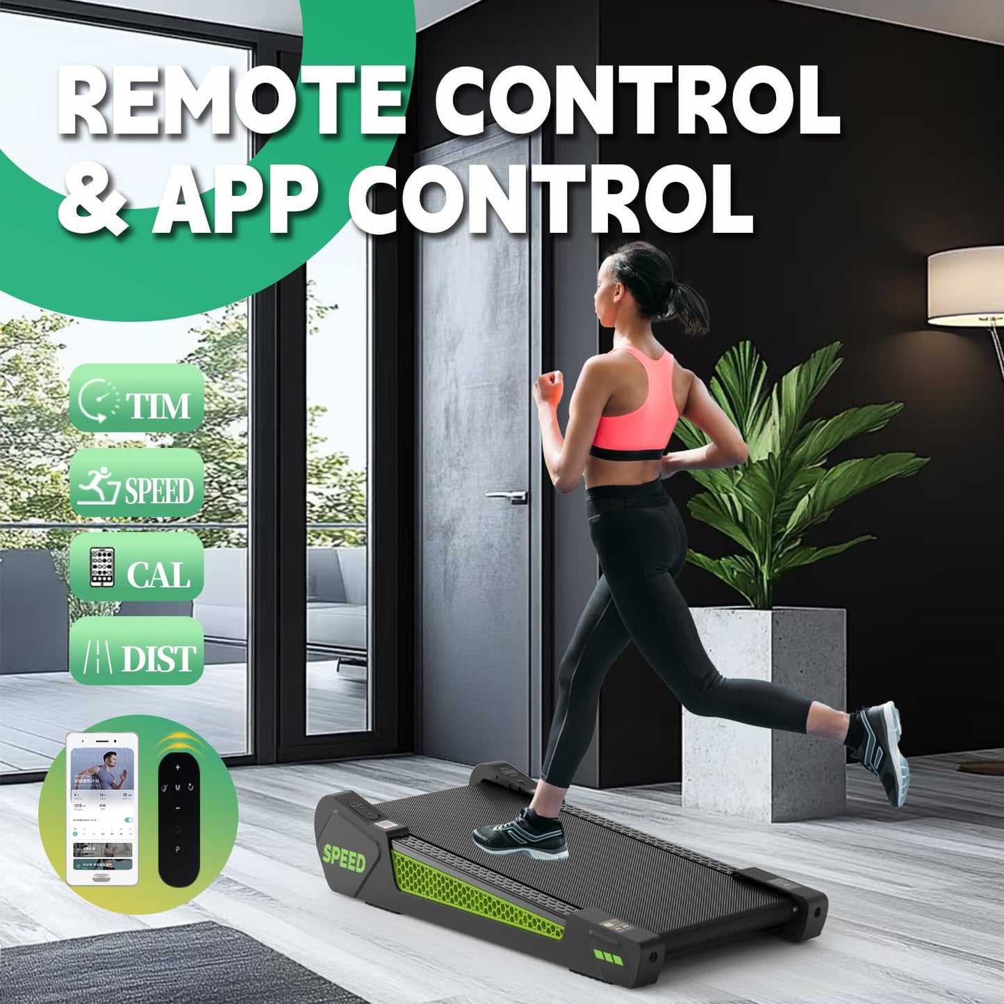 FYC Walking Pad with Incline - 4 in 1 Under Desk Treadmill for Home Portable Lightweight Compact Running Machine Walking Jogging for Home Office