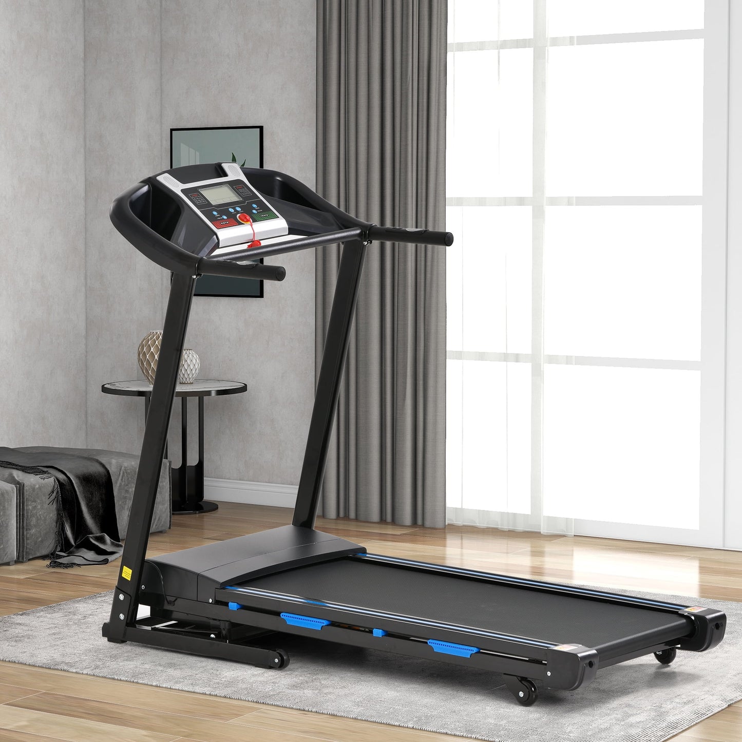 FYC Folding Treadmill for Home with Incline / Bluetooth, 3.5HP 330lb Weight Capacity Portable Electric Treadmill for Home Gym Exercise Running Walking Easy Assembly Green