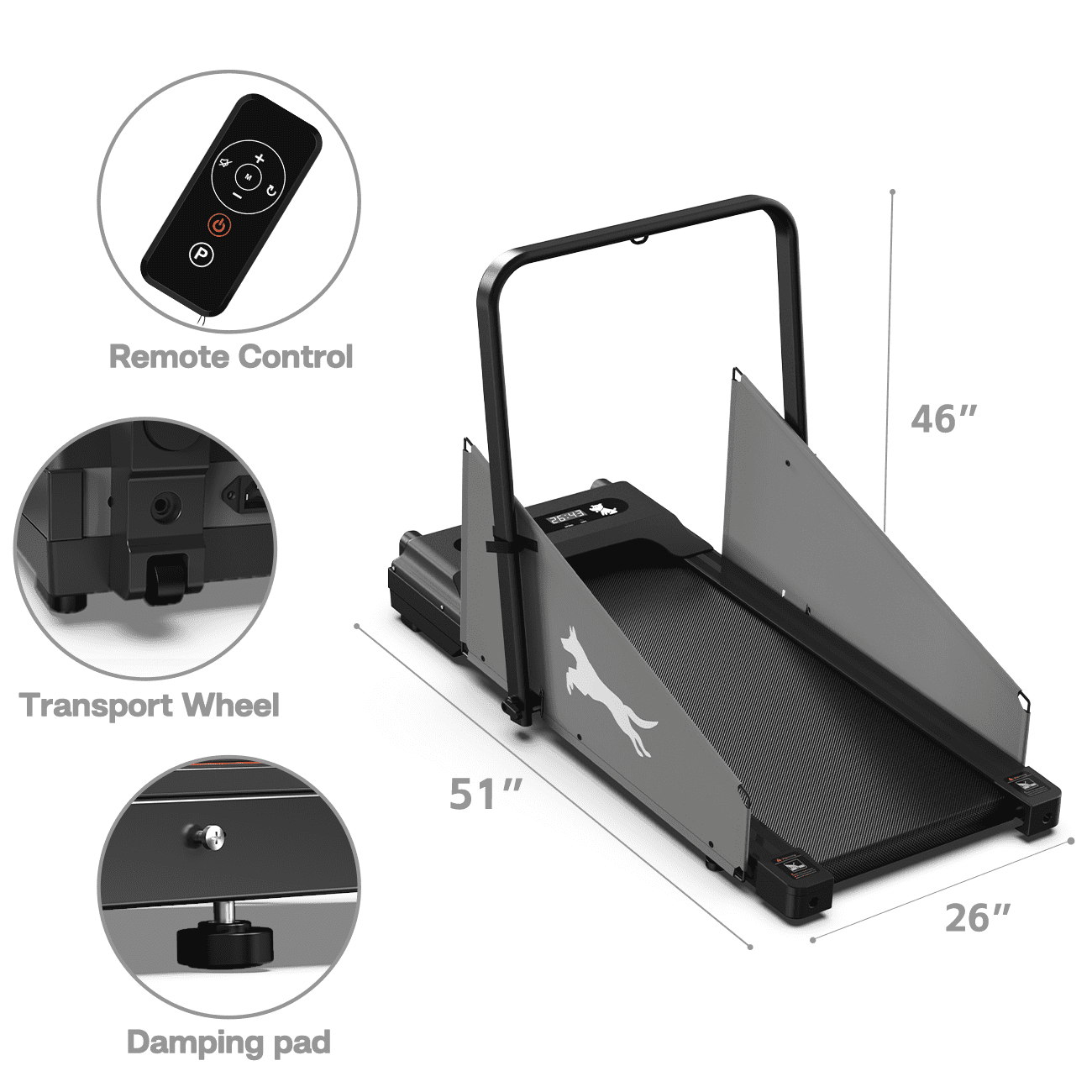 FYC Pet Dog Treadmill Portable Exercise Treadmill Running Machine for Small and Medium Dog Breeds