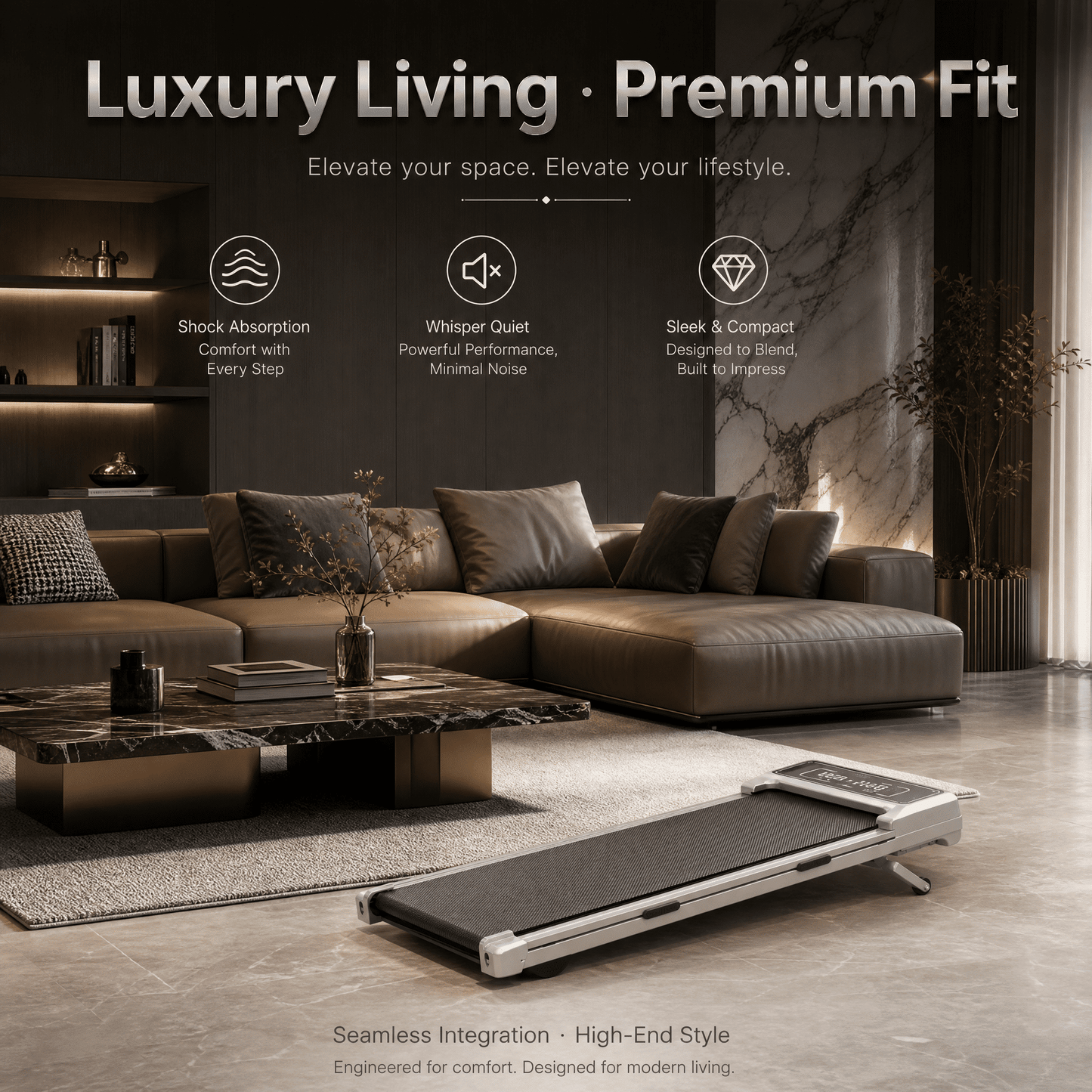 FYC Walking Pad Treadmill with 15% Auto Incline, 350 lbs Capacity 3.5HP Ultra Quiet Brushless Motor, 0.5-6MPH Speed, Bluetooth Speaker & APP, Under Desk Treadmill for Home Office Hiking