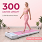 FYC Under Desk Walking Pad, 180°  Foldable Treadmill for Home Office, 2.5HP Quiet Brushless Motor 0.5-4MPH Speed 300LBS Capacity, Compact Design for Small Space,  App Control & Bluetooth Speaker