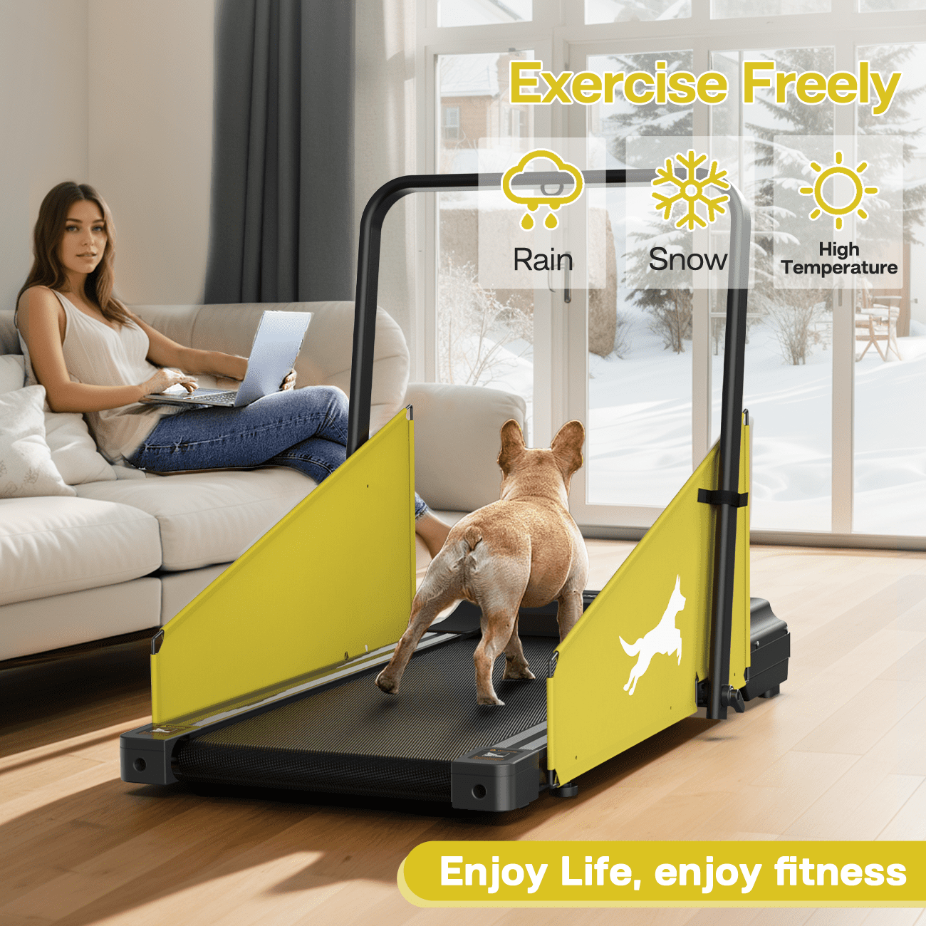 FYC Pet Dog Treadmill Portable Exercise Treadmill Running Machine for Small and Medium Dog Breeds