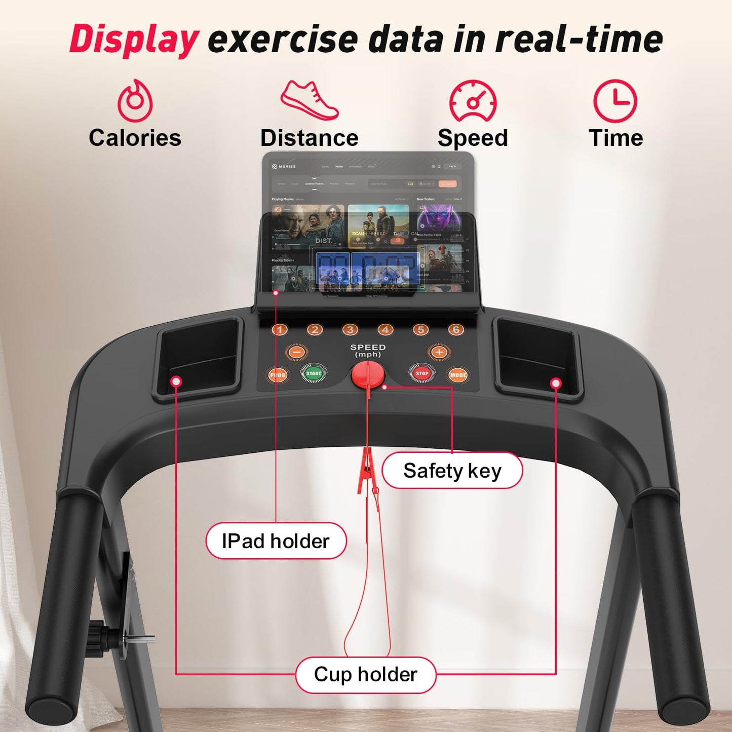 FYC Foldable Portable Treadmills for Home with 300 LBS Capacity, APP Control, Compact Small Walking Pad Treadmill for Office