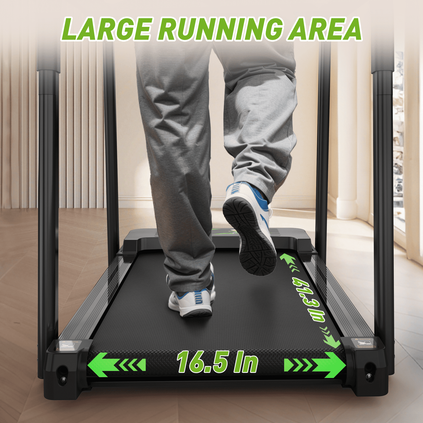 FYC Retro Walking Foldable Treadmill for Seniors with Incline Fitness Recovery with Side Rails, Reverse Walking Treadmill with Handrails, 300 lbs Capacity