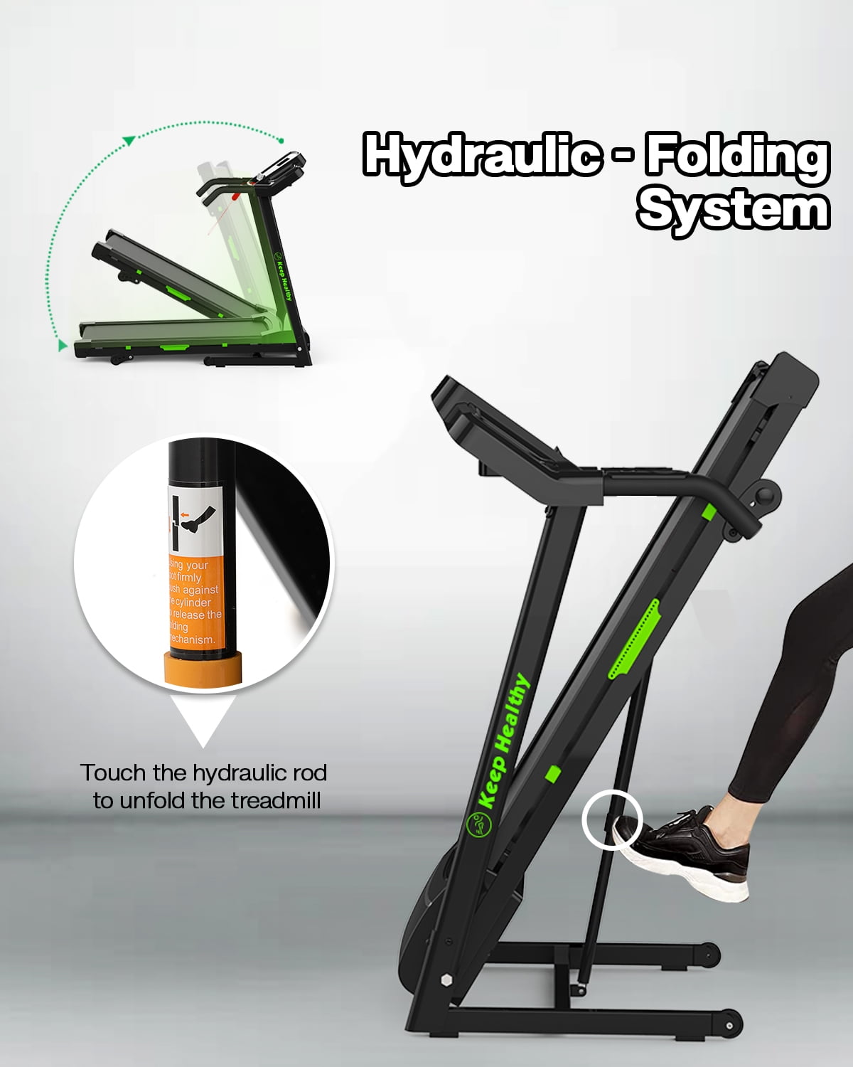 FYC 400lb Capacity 3.5 HP Treadmill with 15% Auto Incline for Home - Heavy Duty Foldable Treadmill with APP/Bluetooth - 18 Inch Wide Belt Folding Treadmill