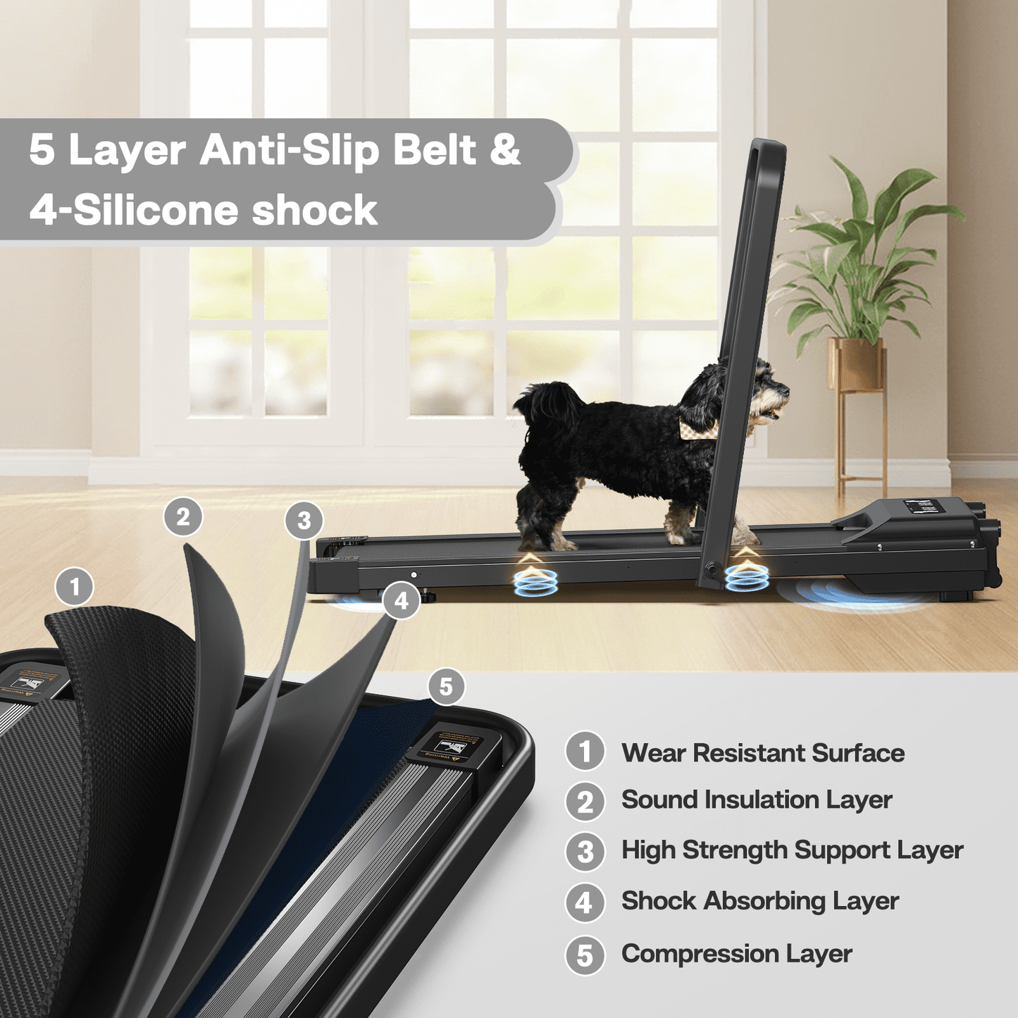 FYC Pet Dog Treadmill Portable Exercise Treadmill Running Machine for Small and Medium Dog Breeds