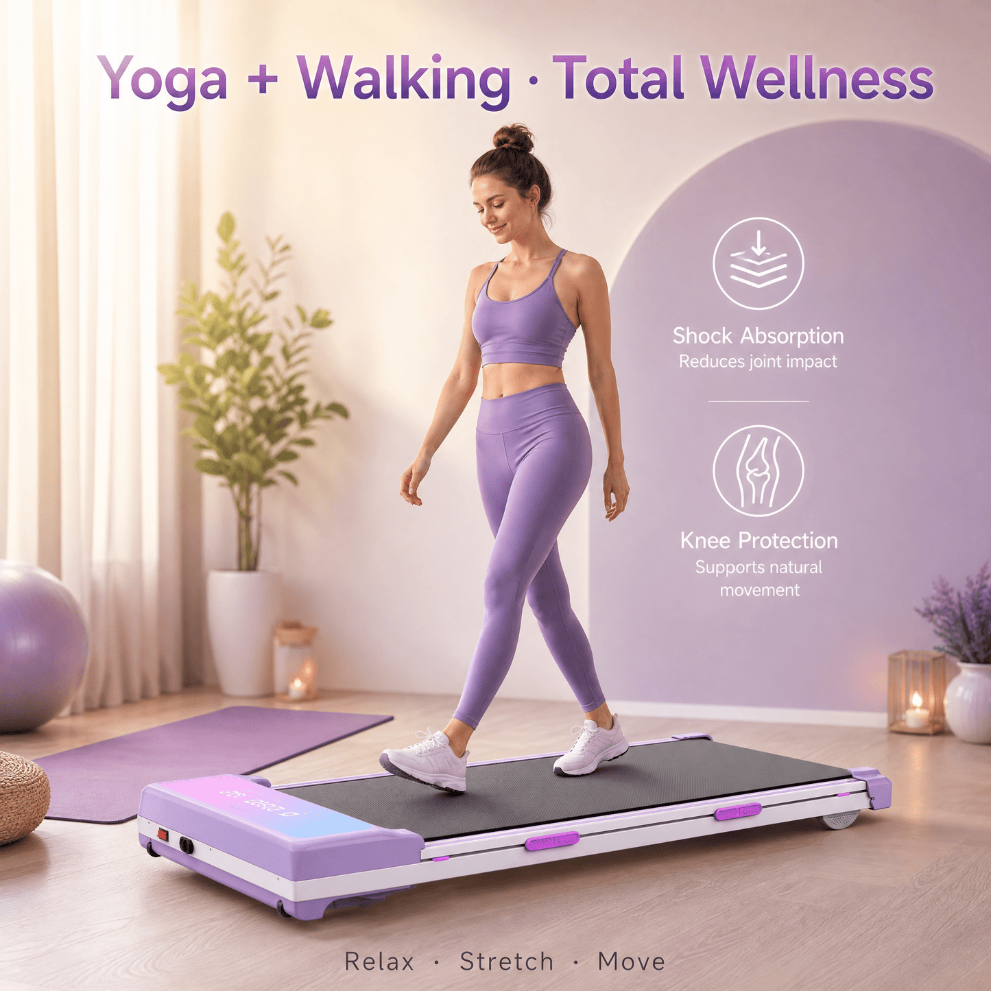 FYC Walking Pad Treadmill with 15% Auto Incline, 350 lbs Capacity 3.5HP Ultra Quiet Brushless Motor, 0.5-6MPH Speed, Bluetooth Speaker & APP, Under Desk Treadmill for Home Office Hiking