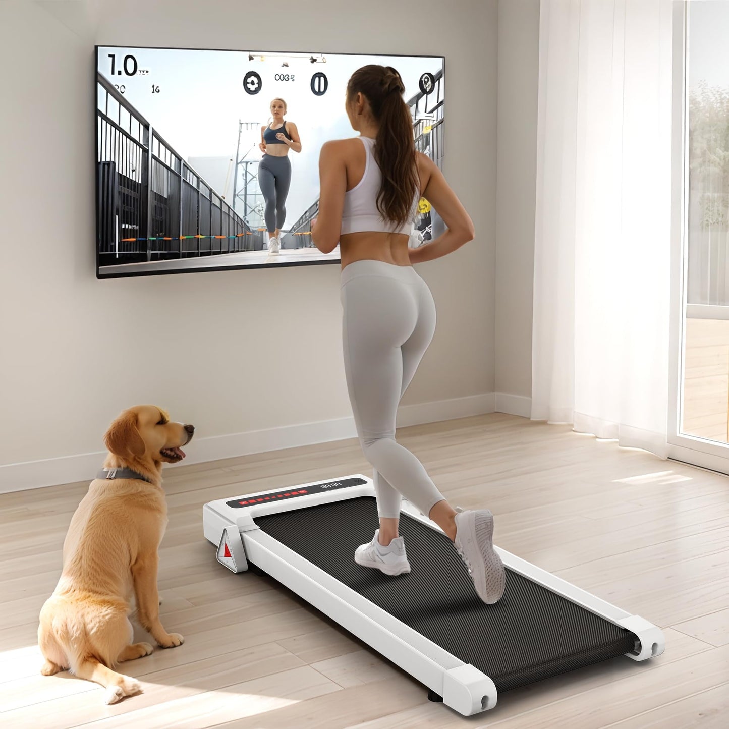 FYC Walking Pad with Incline - 4 in 1 Under Desk Treadmill for Home Portable Lightweight Compact Running Machine Walking Jogging for Home Office