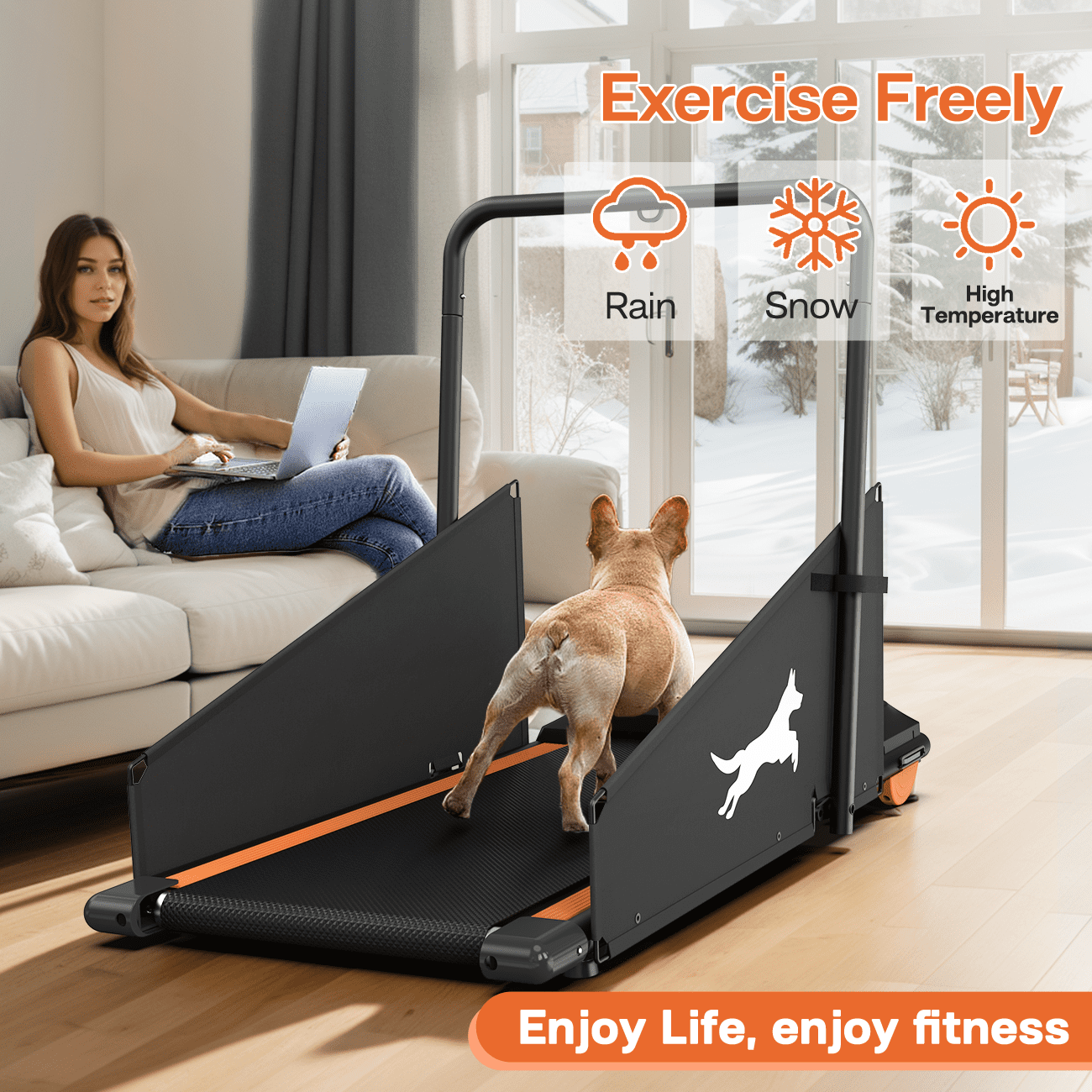 FYC Pet Dog Treadmill Portable Exercise Treadmill Running Machine for Small and Medium Dog Breeds