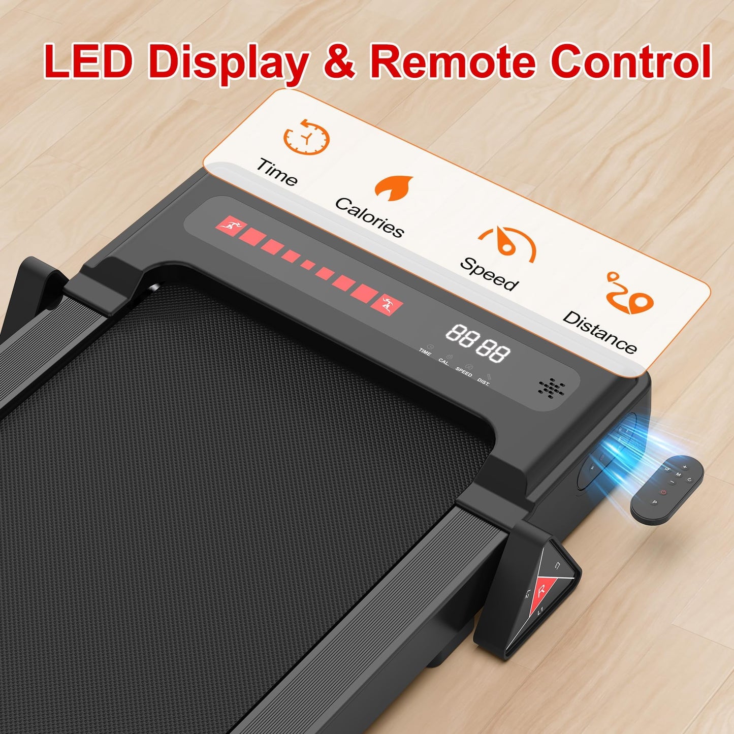 FYC Walking Pad Treadmill with Incline - 4 in 1 Under Desk Home Portable Compact Machine