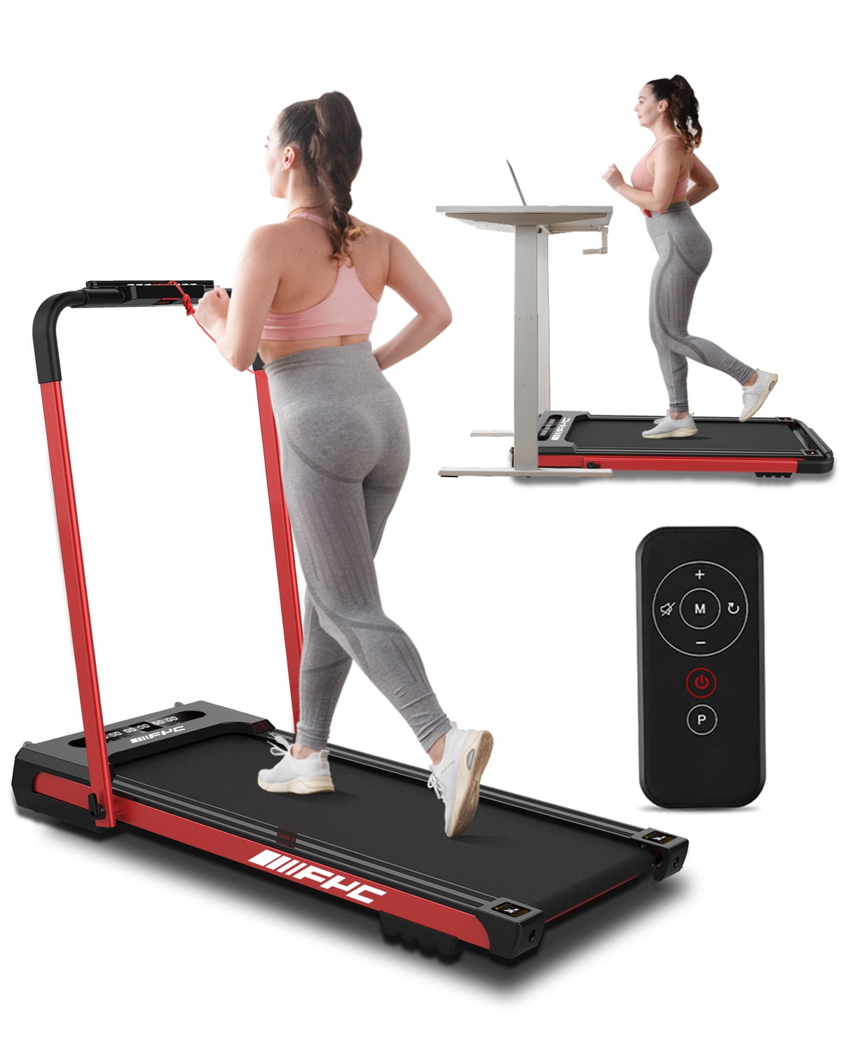 FYC Walking Pad Treadmill with Incline - 4 in 1 Under Desk Home Portable Compact Machine