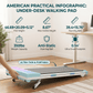 FYC Walking Pad Treadmill with 15% Auto Incline, 350 lbs Capacity 3.5HP Ultra Quiet Brushless Motor, 0.5-6MPH Speed, Bluetooth Speaker & APP, Under Desk Treadmill for Home Office Hiking