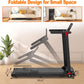 FYC Folding Treadmill with Handles, Treadmills for Home Small Spaces, 2.5HP Foldable Treadmills with LED Display, 300 LBS Capacity, Walking Pad Treadmill with Handle Bar