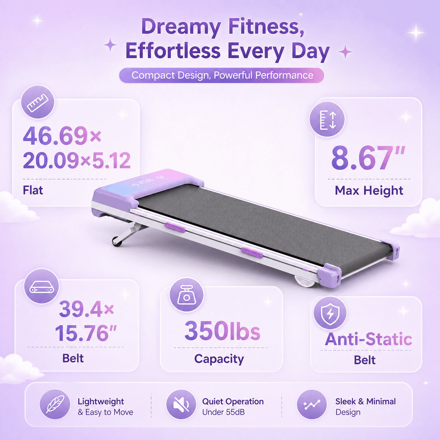 FYC Walking Pad Treadmill with 15% Auto Incline, 350 lbs Capacity 3.5HP Ultra Quiet Brushless Motor, 0.5-6MPH Speed, Bluetooth Speaker & APP, Under Desk Treadmill for Home Office Hiking