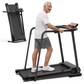 FYC Foldable Treadmill for Senior, 2 in 1 Folding Exercise Treadmill with Long Handrail, 300 lbs Capacity 0.5-6 MPH