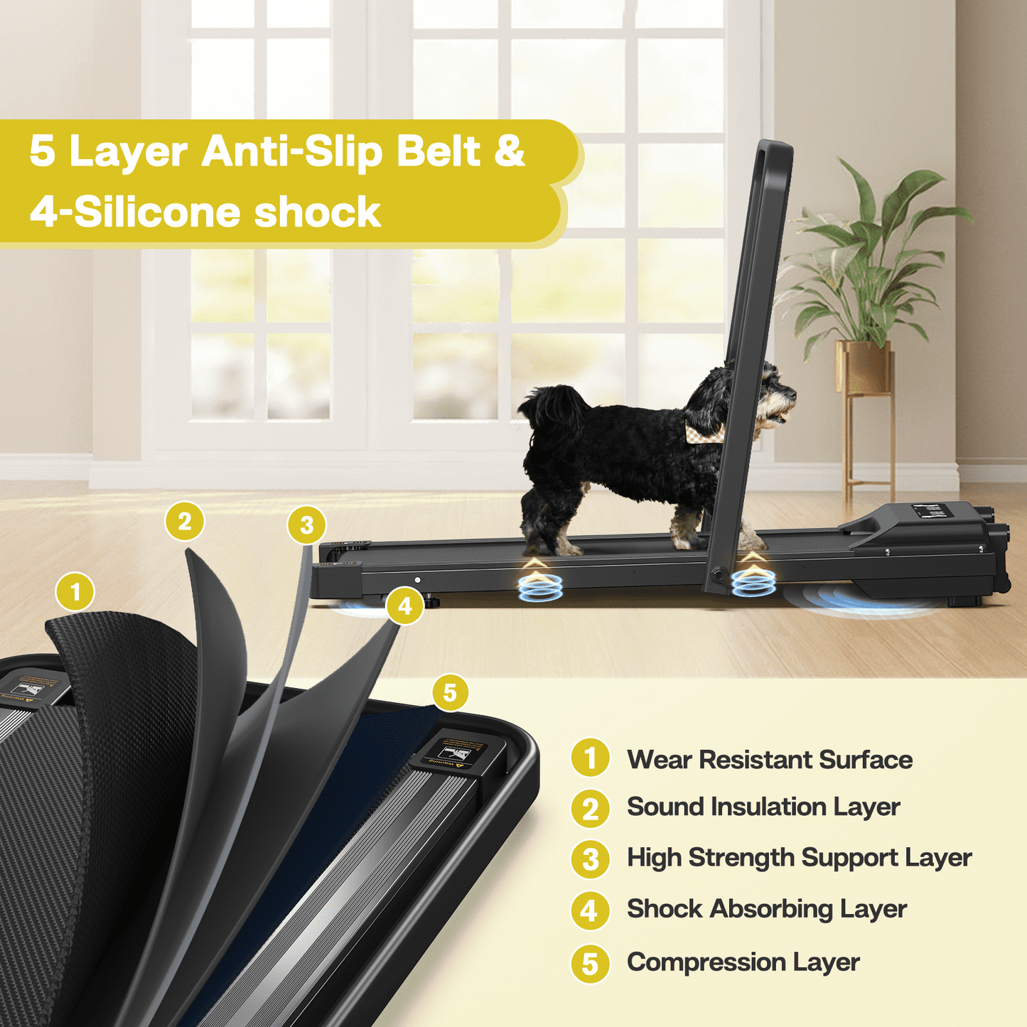 FYC Pet Dog Treadmill Portable Exercise Treadmill Running Machine for Small and Medium Dog Breeds