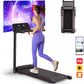 Foldable Treadmill with Handles Treadmills for Home Small Spaces 2.5HP Folding Treadmills Walking Pad Treadmill with Handle Bar Quiet Walking Machine, 300LBS Capacity, Portable Small Home Gym (Black)
