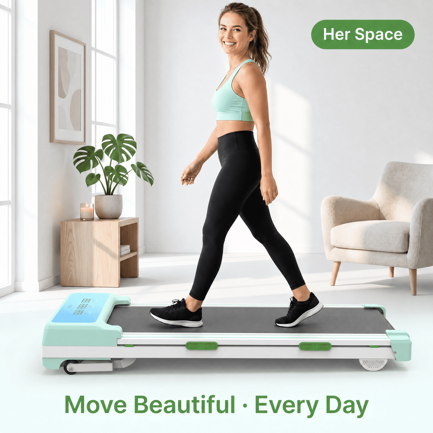 FYC Walking Pad Treadmill with 15% Auto Incline, 350 lbs Capacity 3.5HP Ultra Quiet Brushless Motor, 0.5-6MPH Speed, Bluetooth Speaker & APP, Under Desk Treadmill for Home Office Hiking