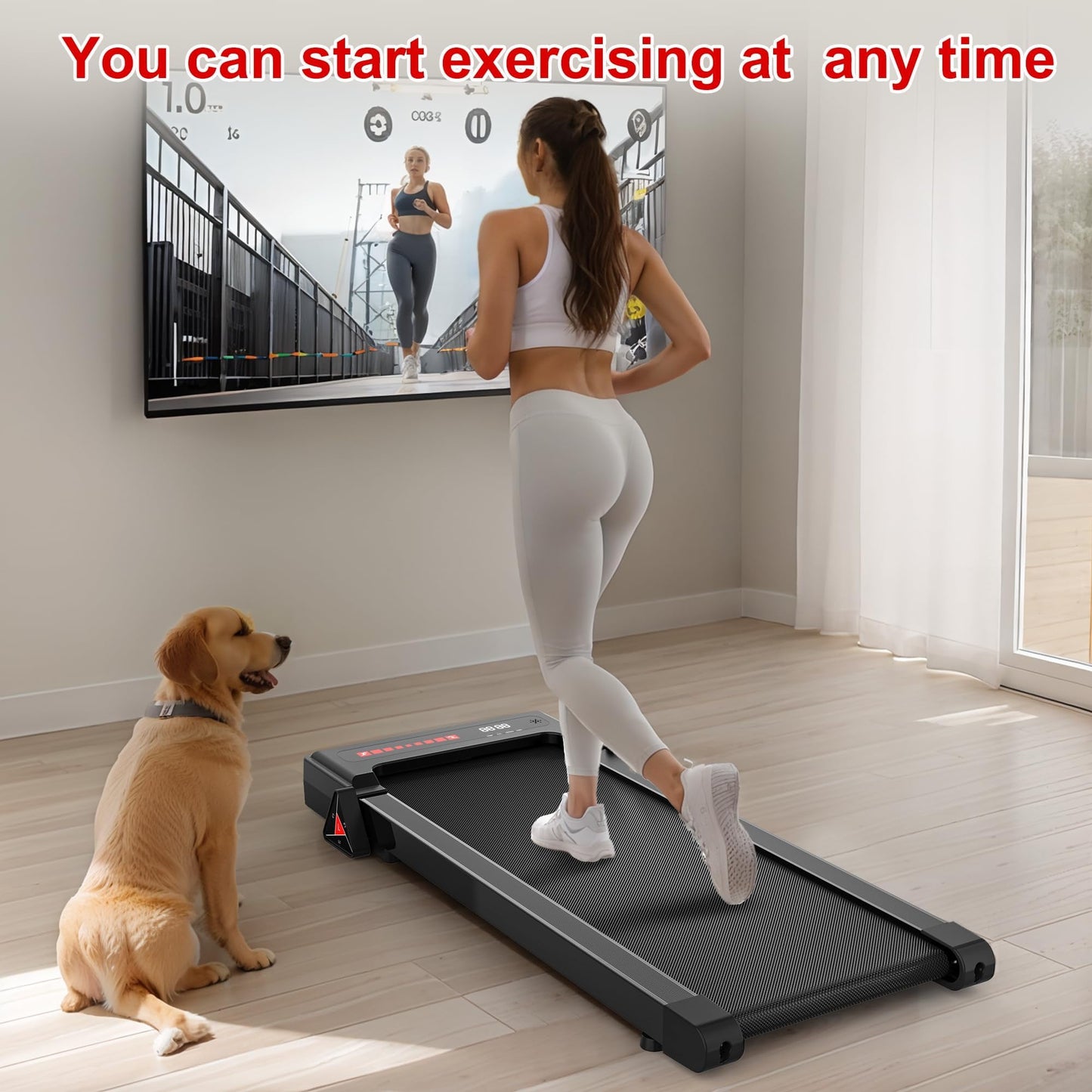 FYC Walking Pad with Incline - 4 in 1 Under Desk Treadmill for Home Portable Lightweight Compact Running Machine Walking Jogging for Home Office