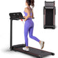 Foldable Treadmill with Handles Treadmills for Home Small Spaces 2.5HP Folding Treadmills Walking Pad Treadmill with Handle Bar Quiet Walking Machine, 300LBS Capacity, Portable Small Home Gym (Black)