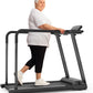 FYC Retro Walking Foldable Treadmill for Seniors with Incline Fitness Recovery with Side Rails, Reverse Walking Treadmill with Handrails, 300 lbs Capacity