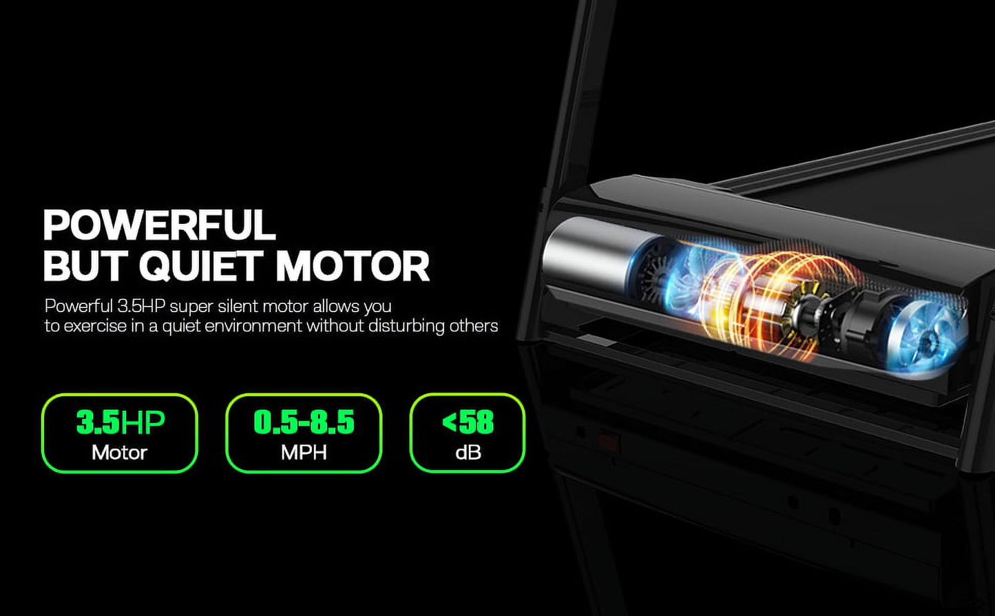 FYC 400LBS Capacity 3.5 HP Treadmill with 15% Auto Incline for Home- Heavy Duty Treadmill Foldable with APP/Bluetooth - 18 Inch Wide Belt, Folding Treadmill for Home Gym Walking Running Exercise