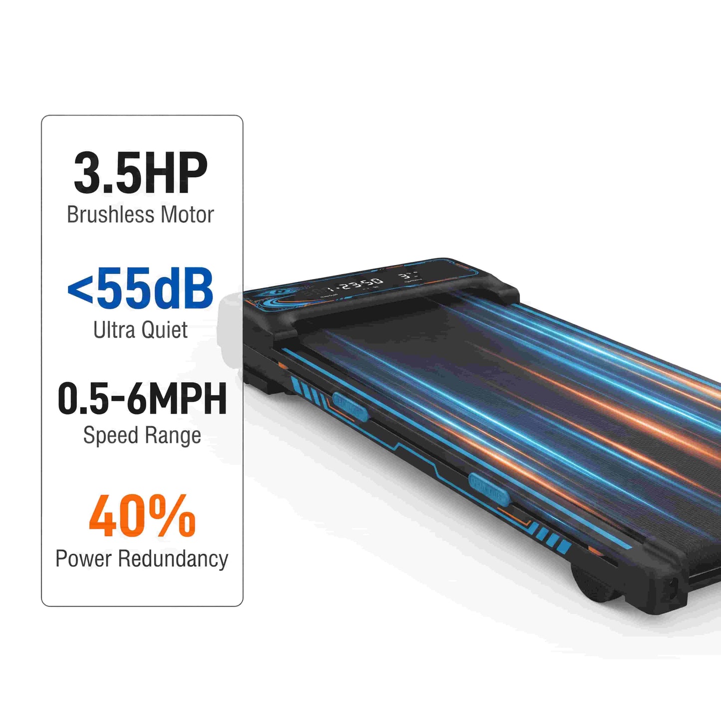 FYC Walking Pad Treadmill with 15% Auto Incline, 350 lbs Capacity 3.5HP Ultra Quiet Brushless Motor, 0.5-6MPH Speed, Bluetooth Speaker & APP, Under Desk Treadmill for Home Office Hiking