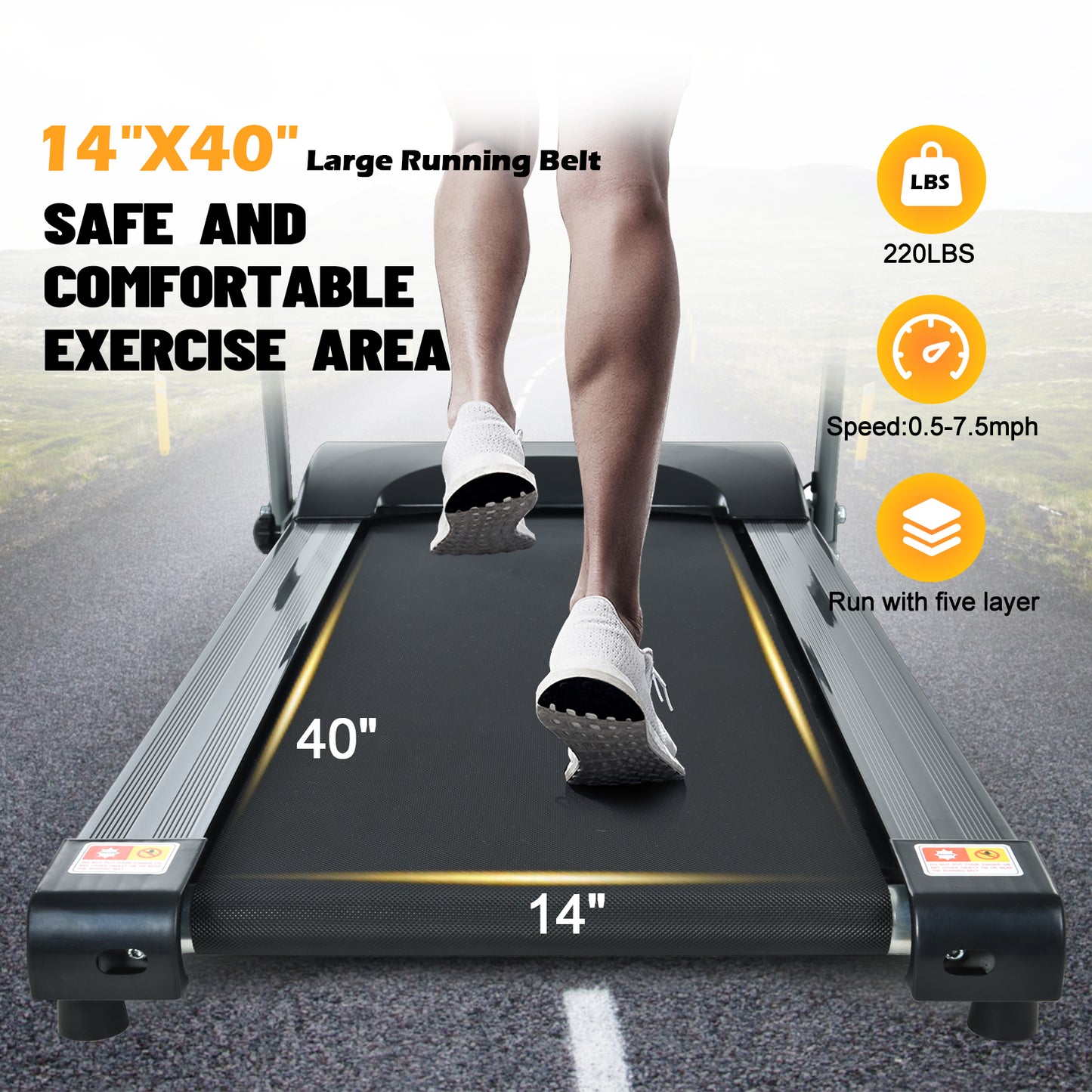 FYC Folding Treadmill for Small Apartment, Easily Install Space Save (JK106)