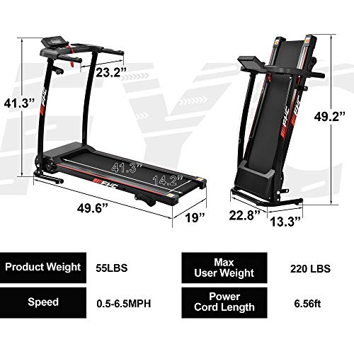 FYC Folding Treadmill for Home Portable Electric Motorized Treadmill with Incline (JK0805E-1)
